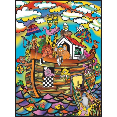 Kolorowanka welwetowa Arka Noego, 47x35 cm